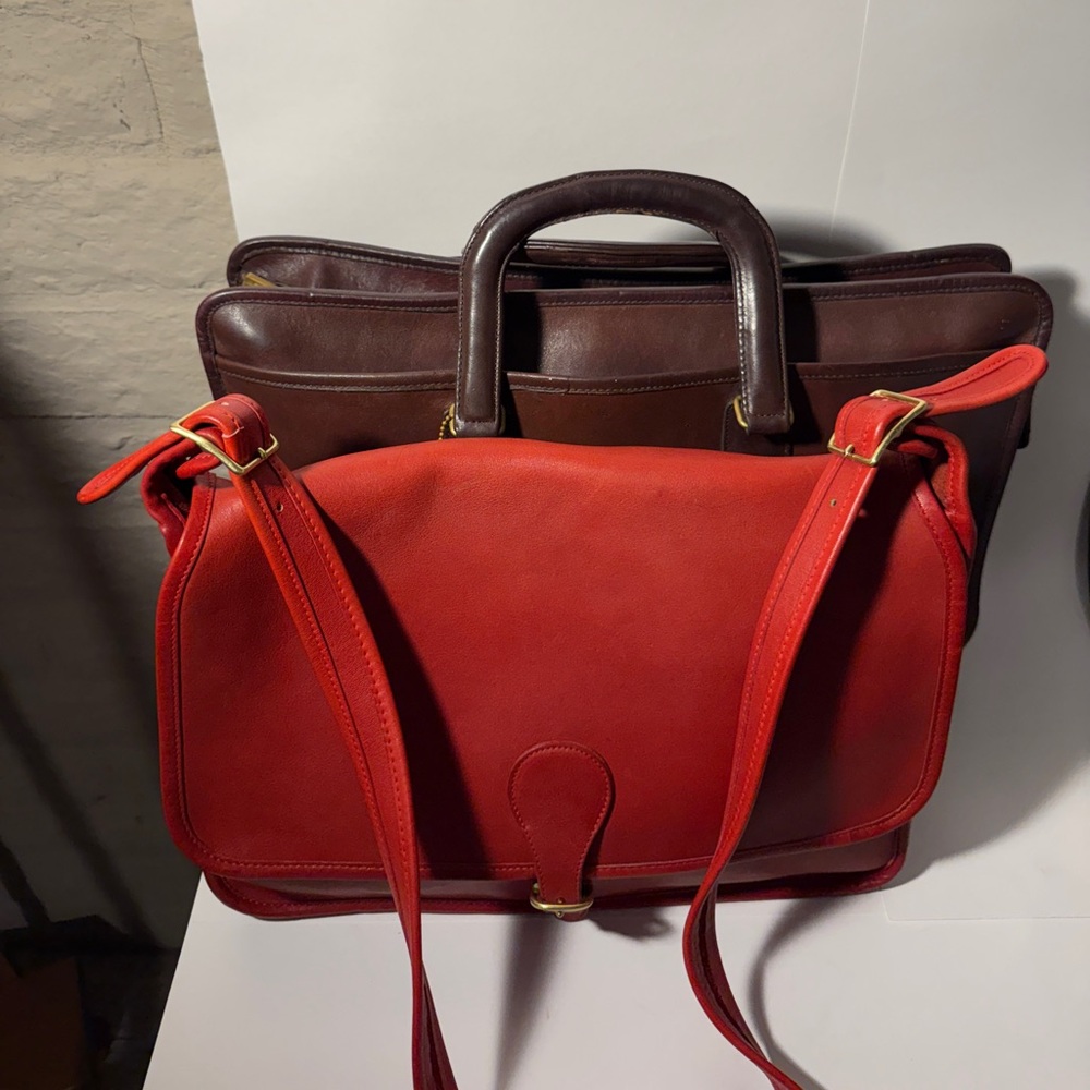 COACH Vintage Letter Brief from 1980s NYC Factory. Rich Red. Near Perfection. - Picture 14 of 16